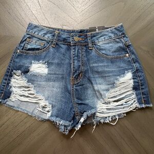 Fashion Nova Distressed Denim Shorts